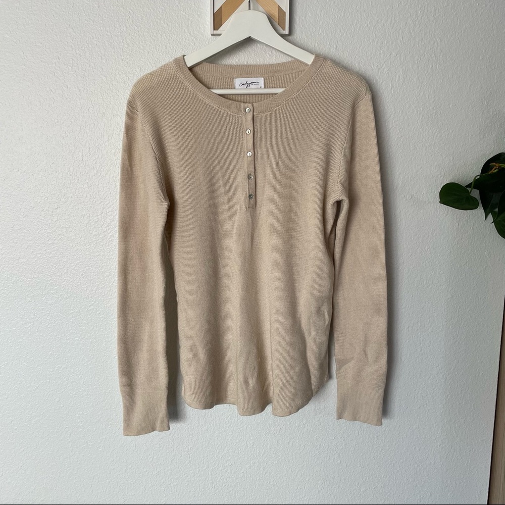 Oatmeal Waffle Henley from Carly Jean Los Angeles
